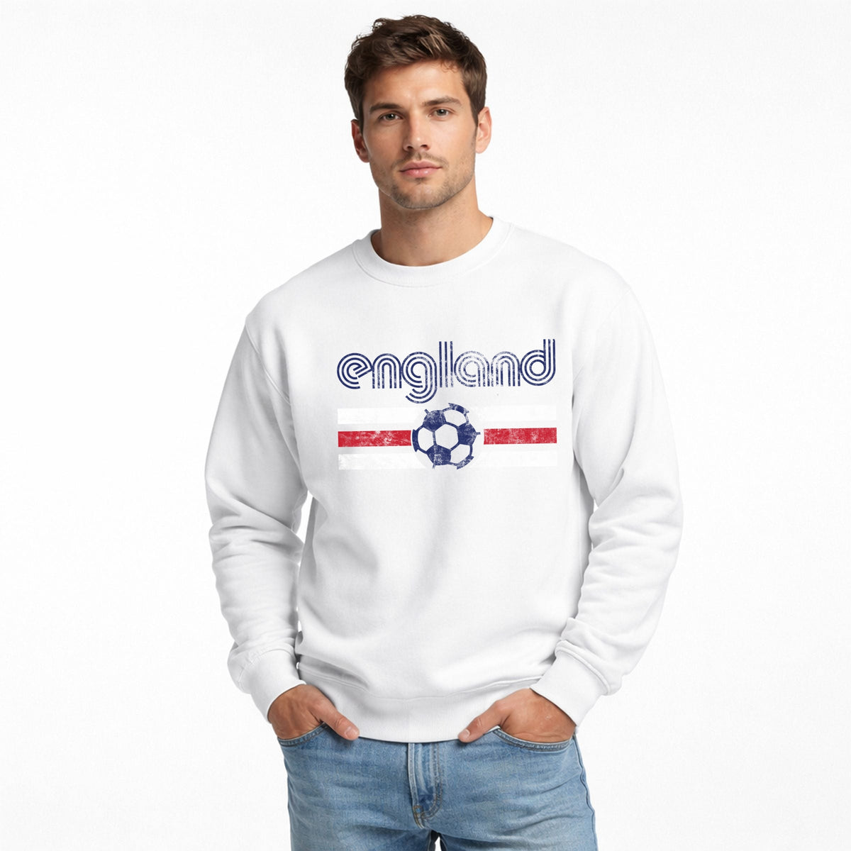 England Soccer Flag - Men's Graphic Sweatshirt