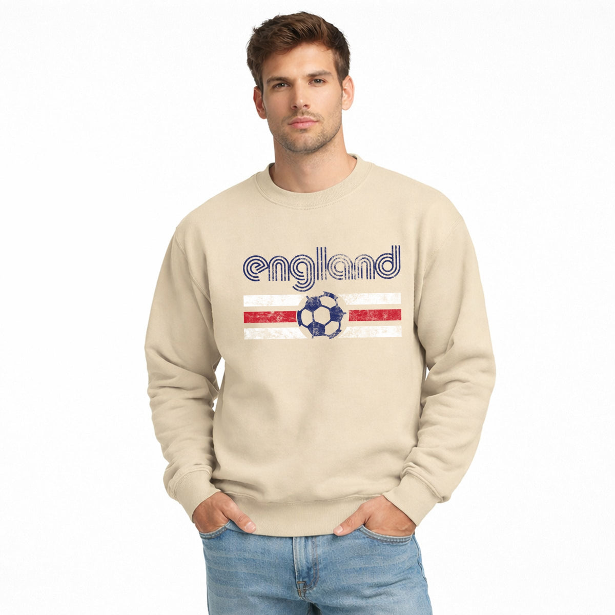 England Soccer Flag - Men's Graphic Sweatshirt