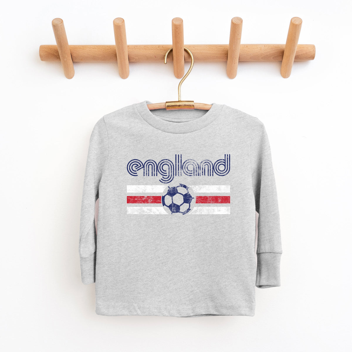 England Soccer Flag - Youth Long Sleeve Graphic T-Shirt