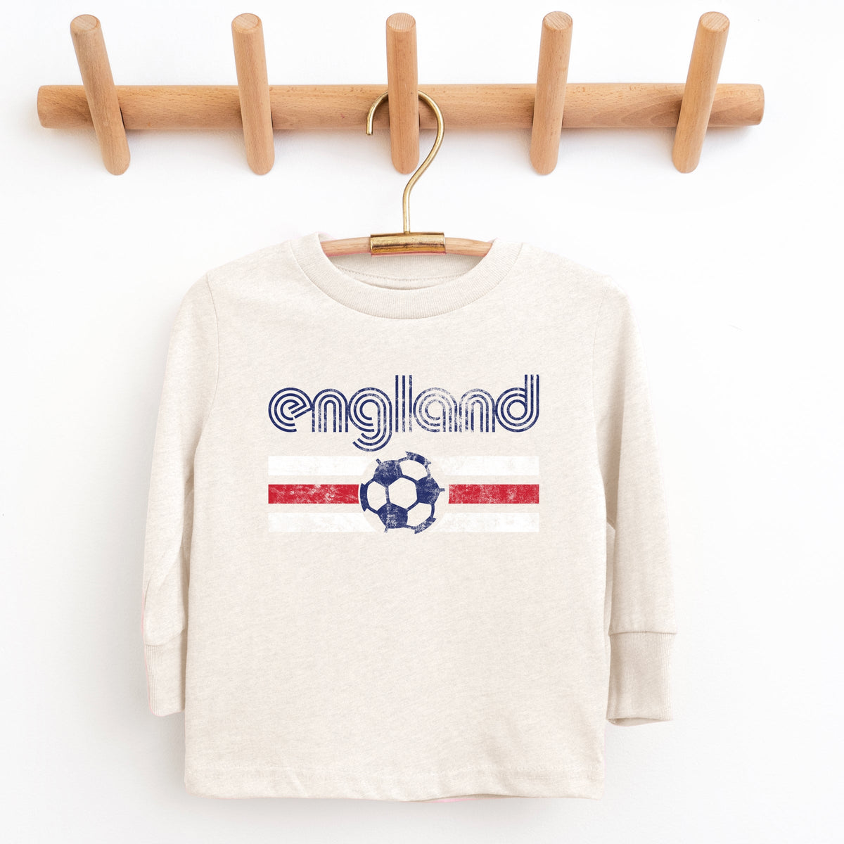 England Soccer Flag - Youth Long Sleeve Graphic T-Shirt