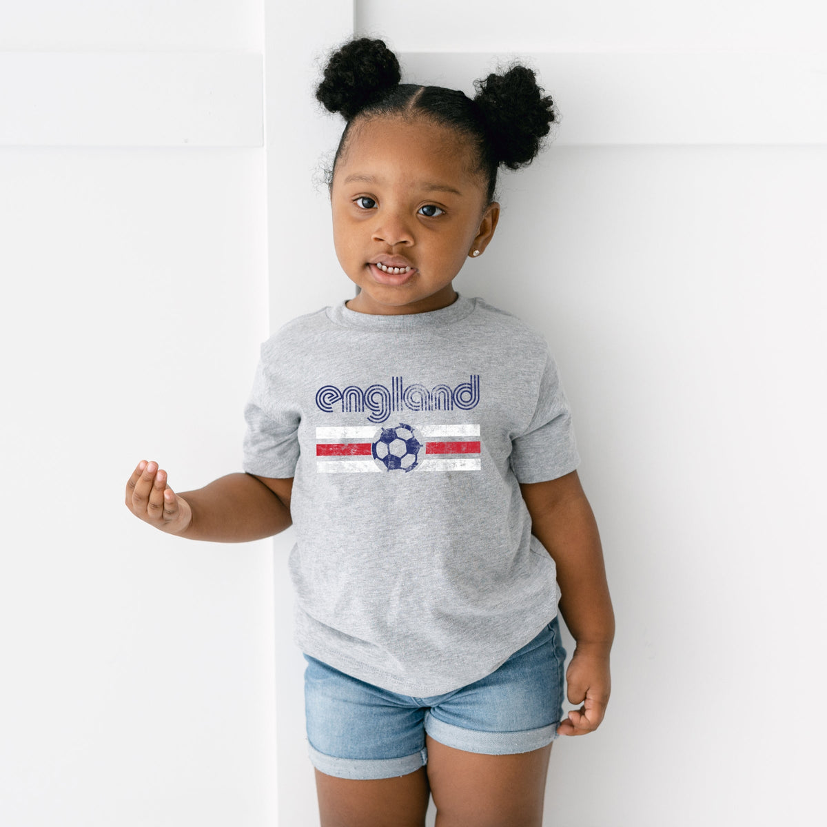 England Soccer Flag - Toddler Short Sleeve Graphic T-Shirt