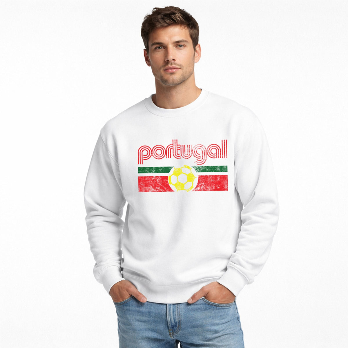 Portugal Soccer Flag - Men's Graphic Sweatshirt