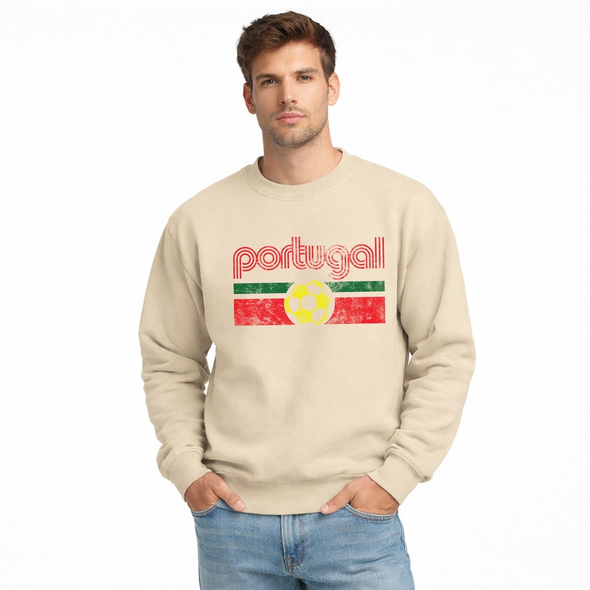 Portugal Soccer Flag - Men's Graphic Sweatshirt