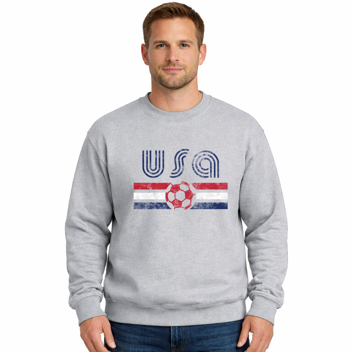 USA Soccer Flag - Men's Graphic Sweatshirt