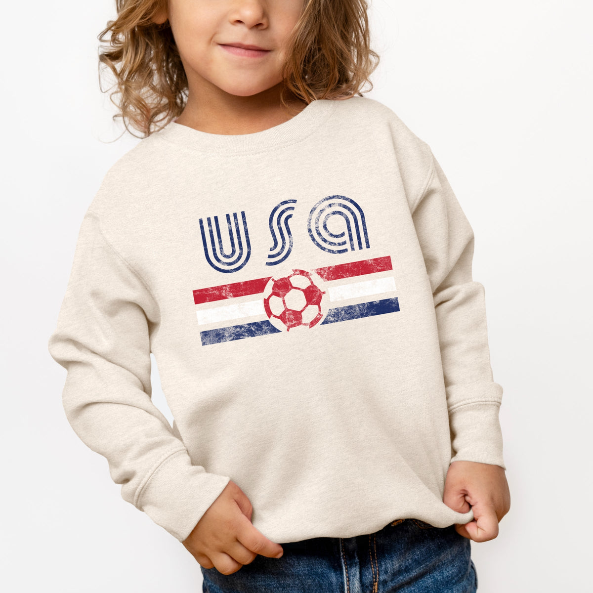 USA Soccer Flag - Toddler Graphic Sweatshirt
