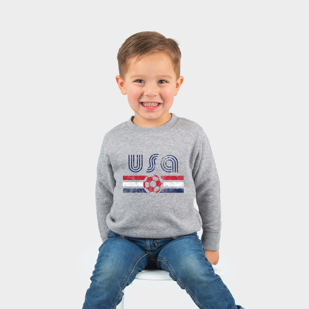 USA Soccer Flag - Toddler Graphic Sweatshirt