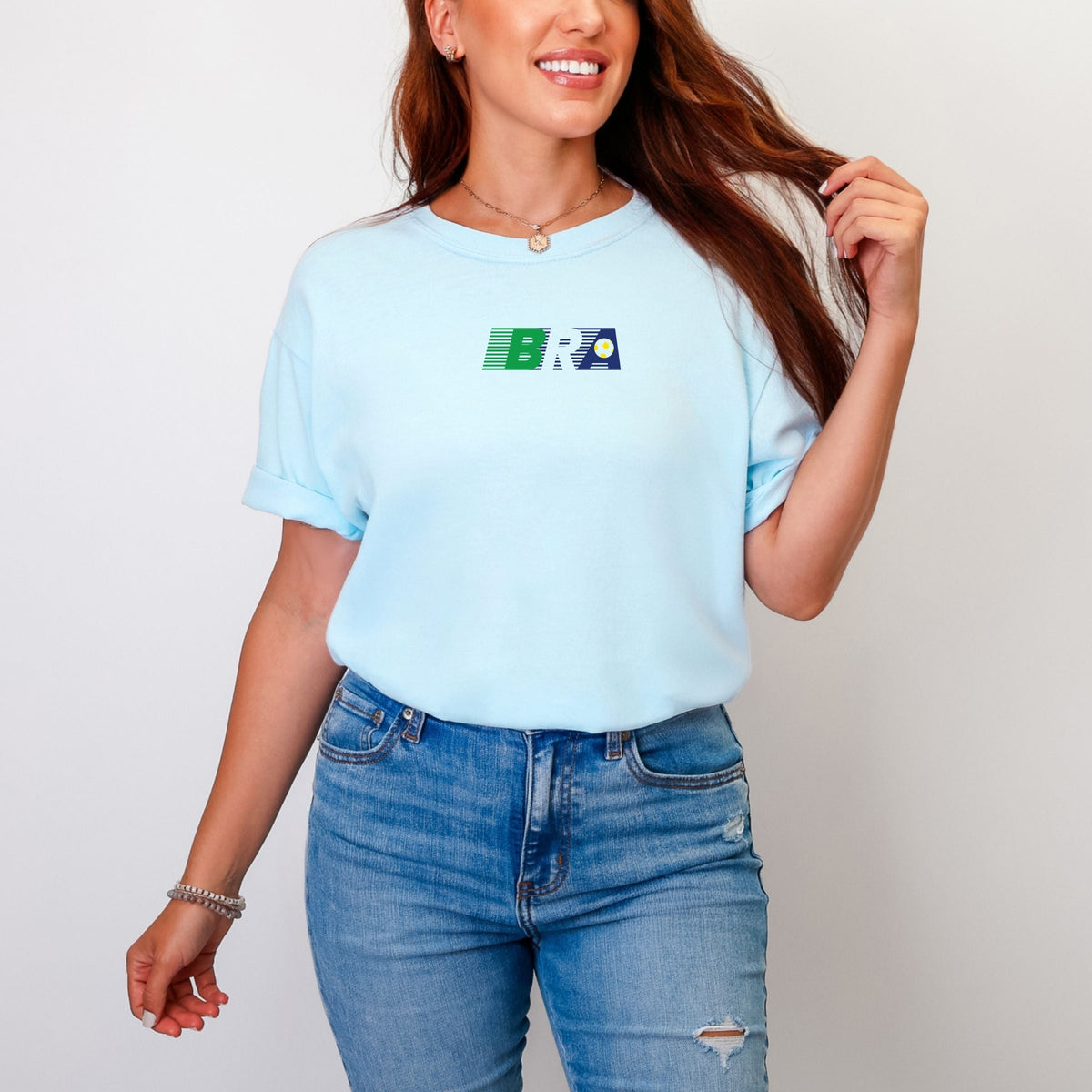 Brazil Soccer Lines - Women's Garment Dyed Graphic T-Shirt