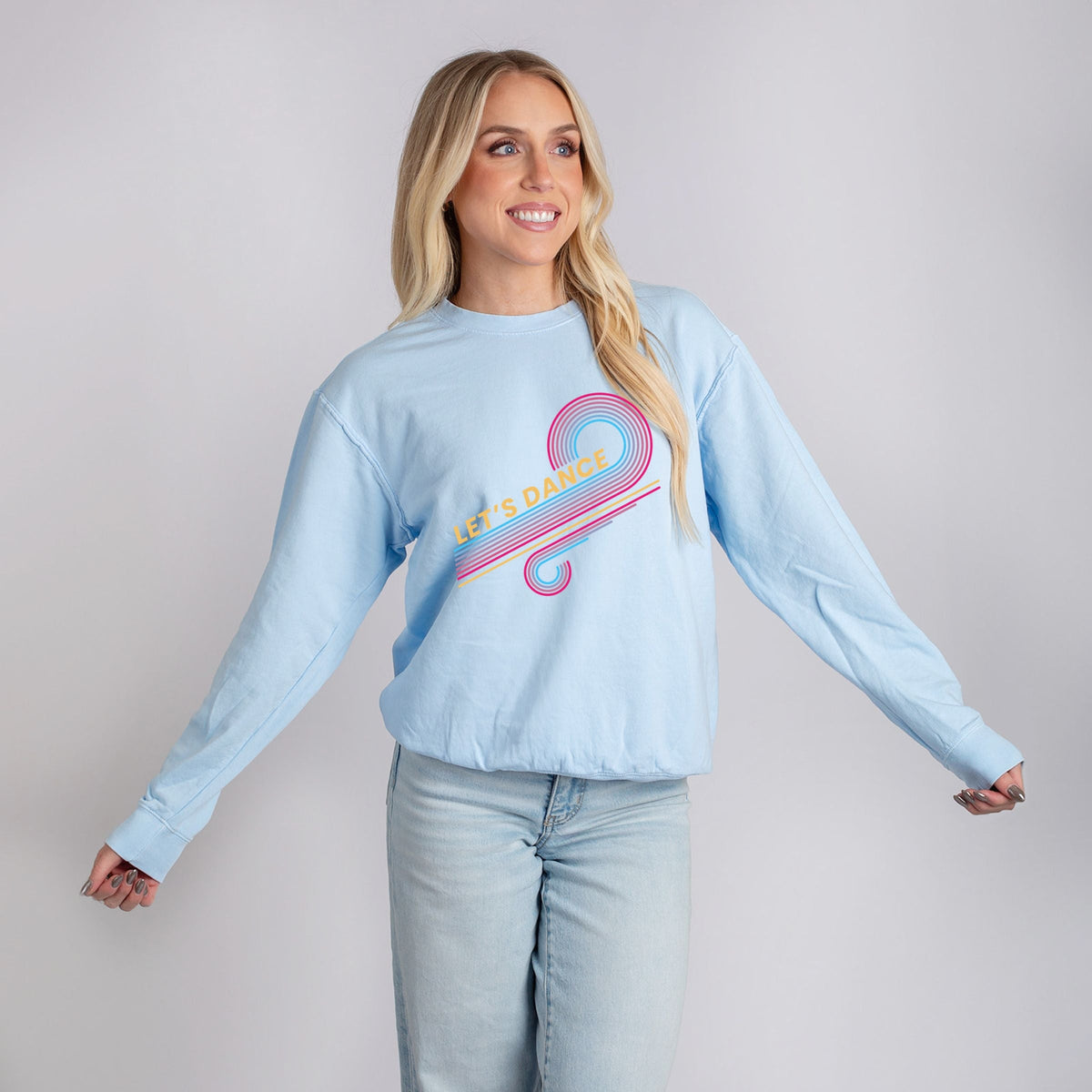 Let's Dance Swirls - Women's Lightweight Garment Dyed Sweatshirt
