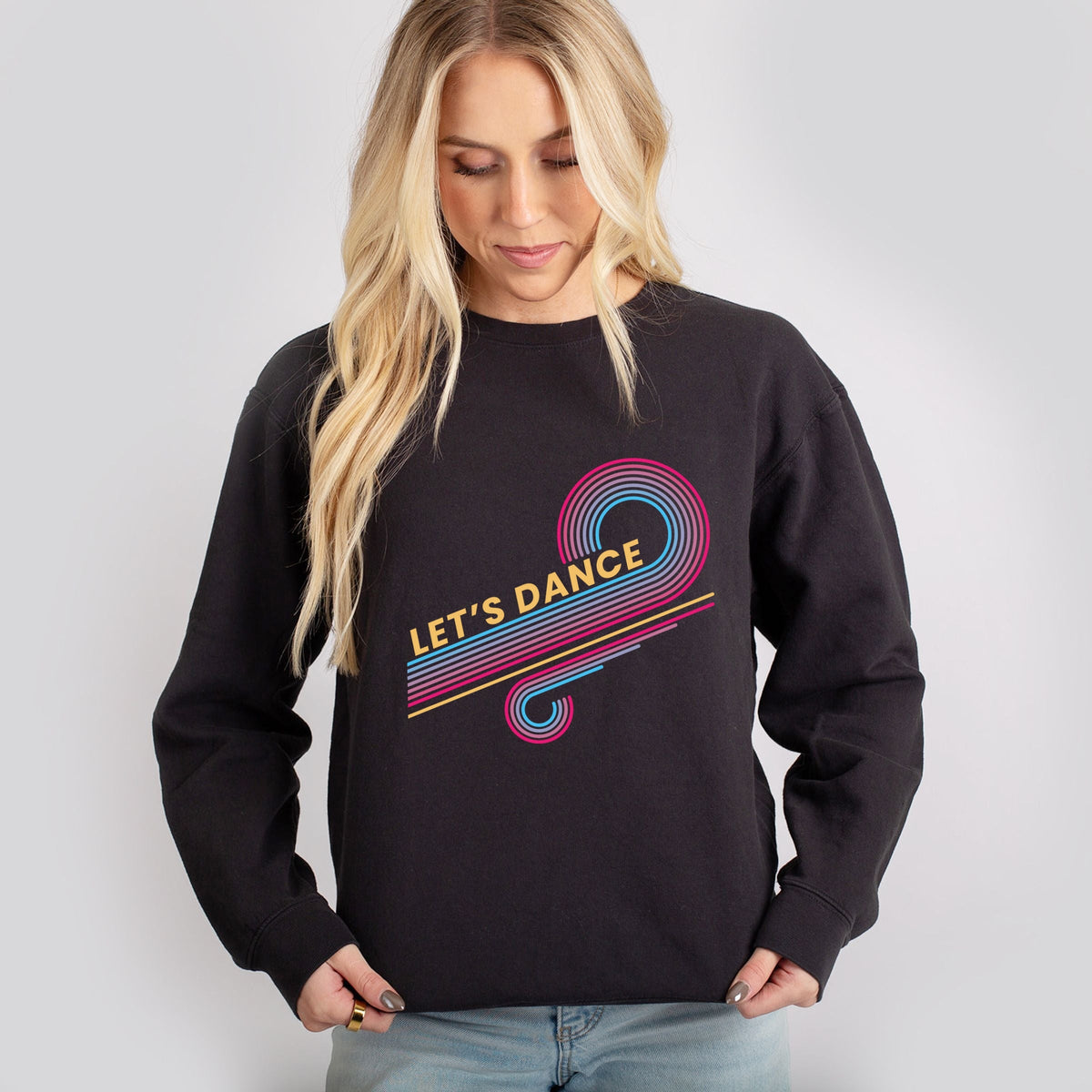 Let's Dance Swirls - Women's Lightweight Garment Dyed Sweatshirt