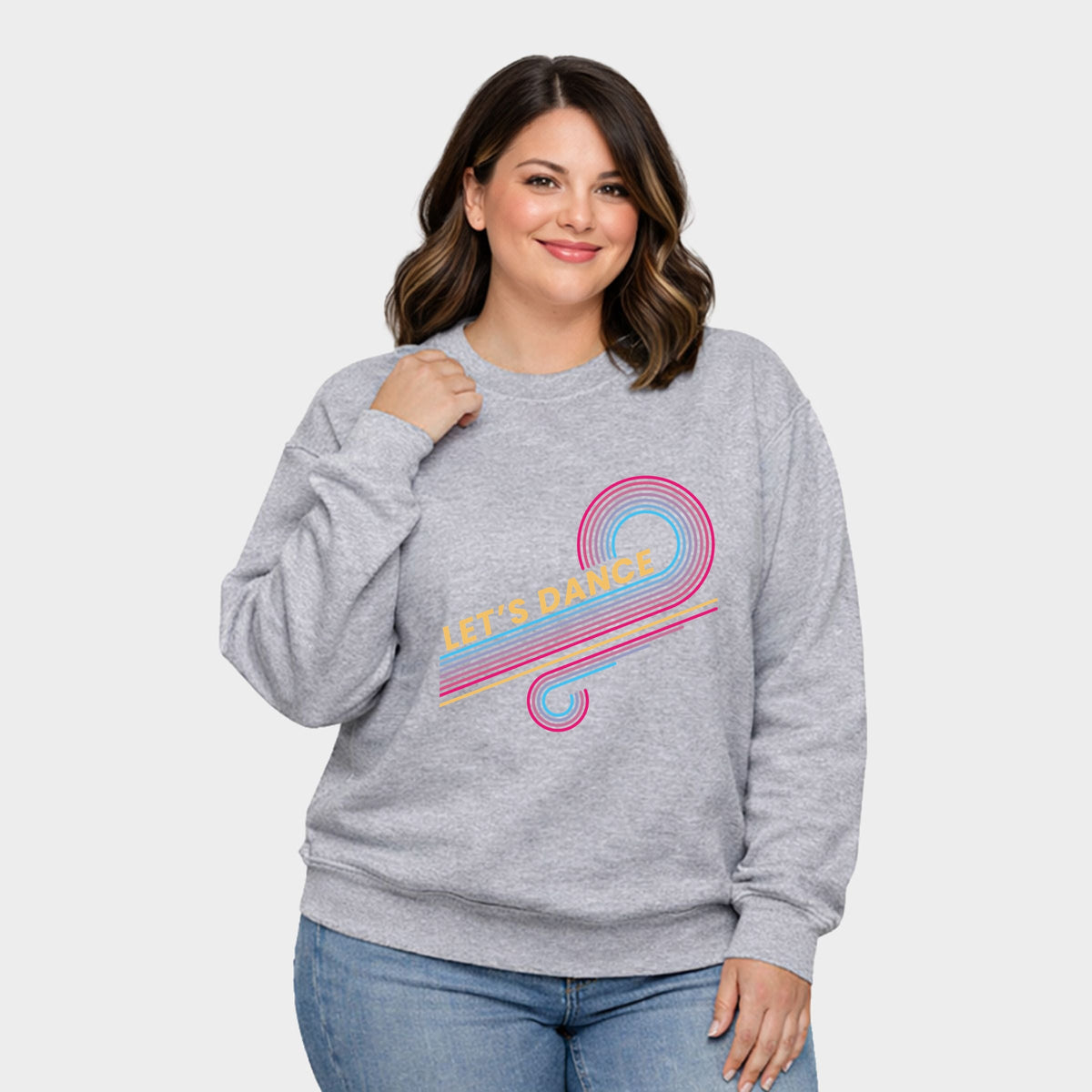 Let's Dance Swirls -  Women's Plus Sweatshirt