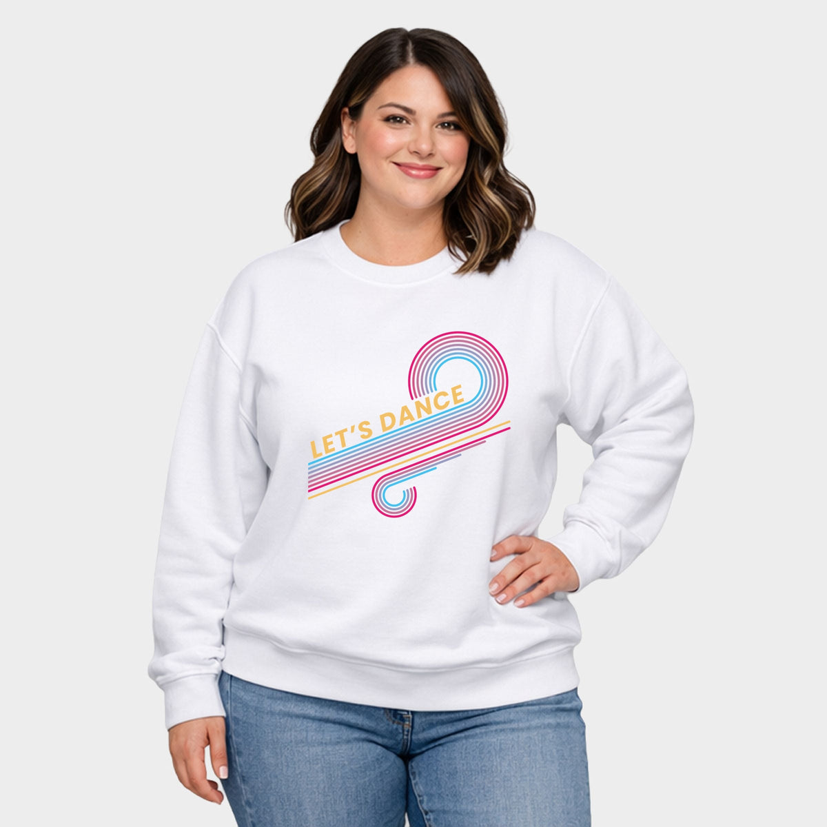 Let's Dance Swirls -  Women's Plus Sweatshirt