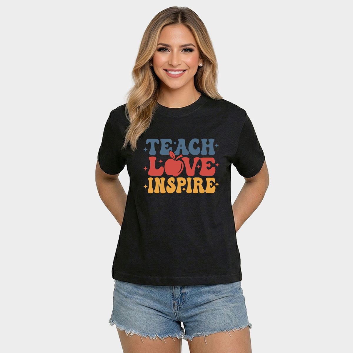 Teach Love Inspire Apple - Women's Relaxed Boxy Tee