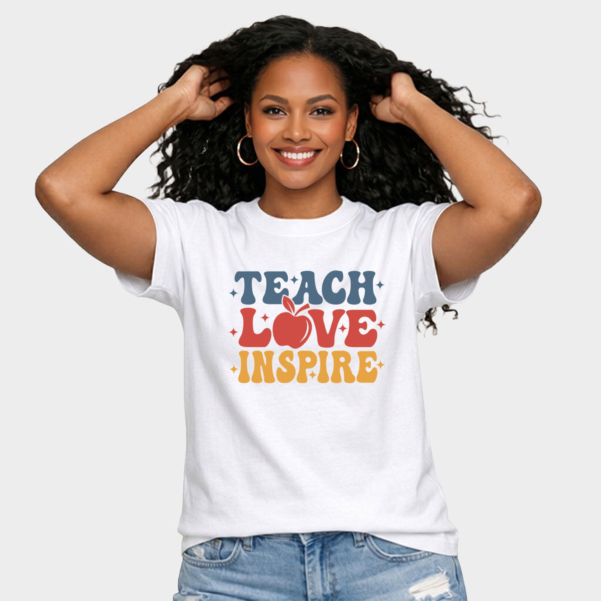 Teach Love Inspire Apple - Women's Relaxed Boxy Tee