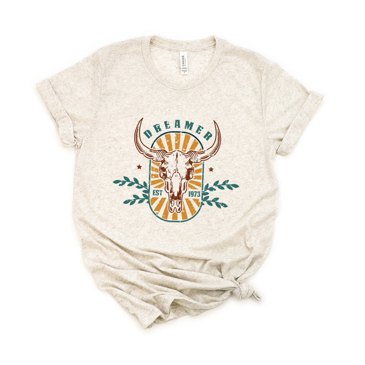 Cow Skull Dreamer - Women's Short Sleeve Graphic T-Shirt
