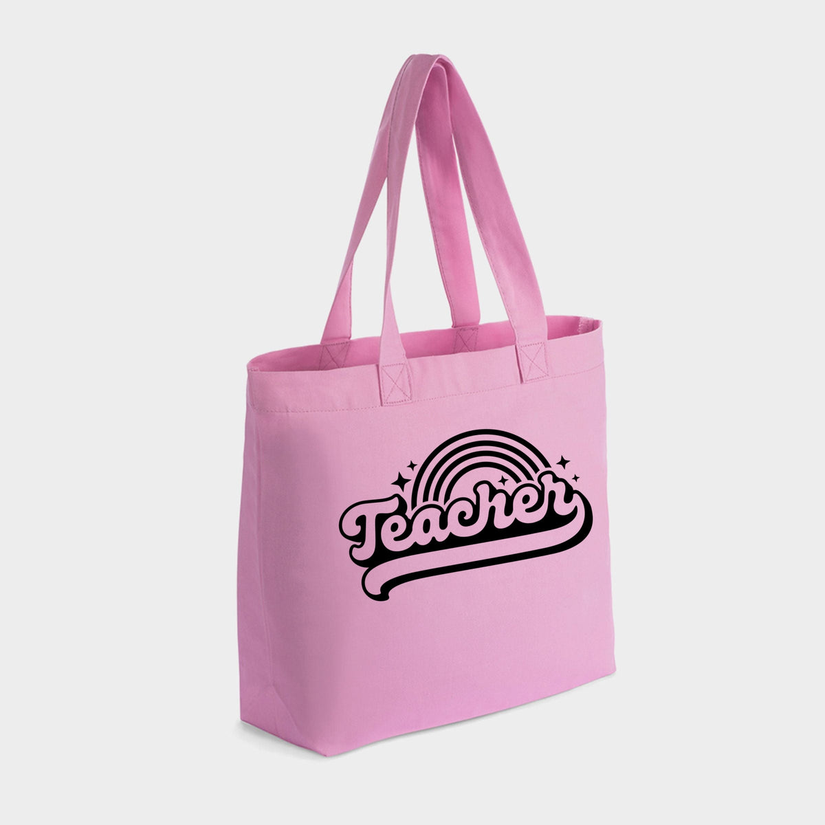 Teacher Rainbow - Zippered Canvas Tote