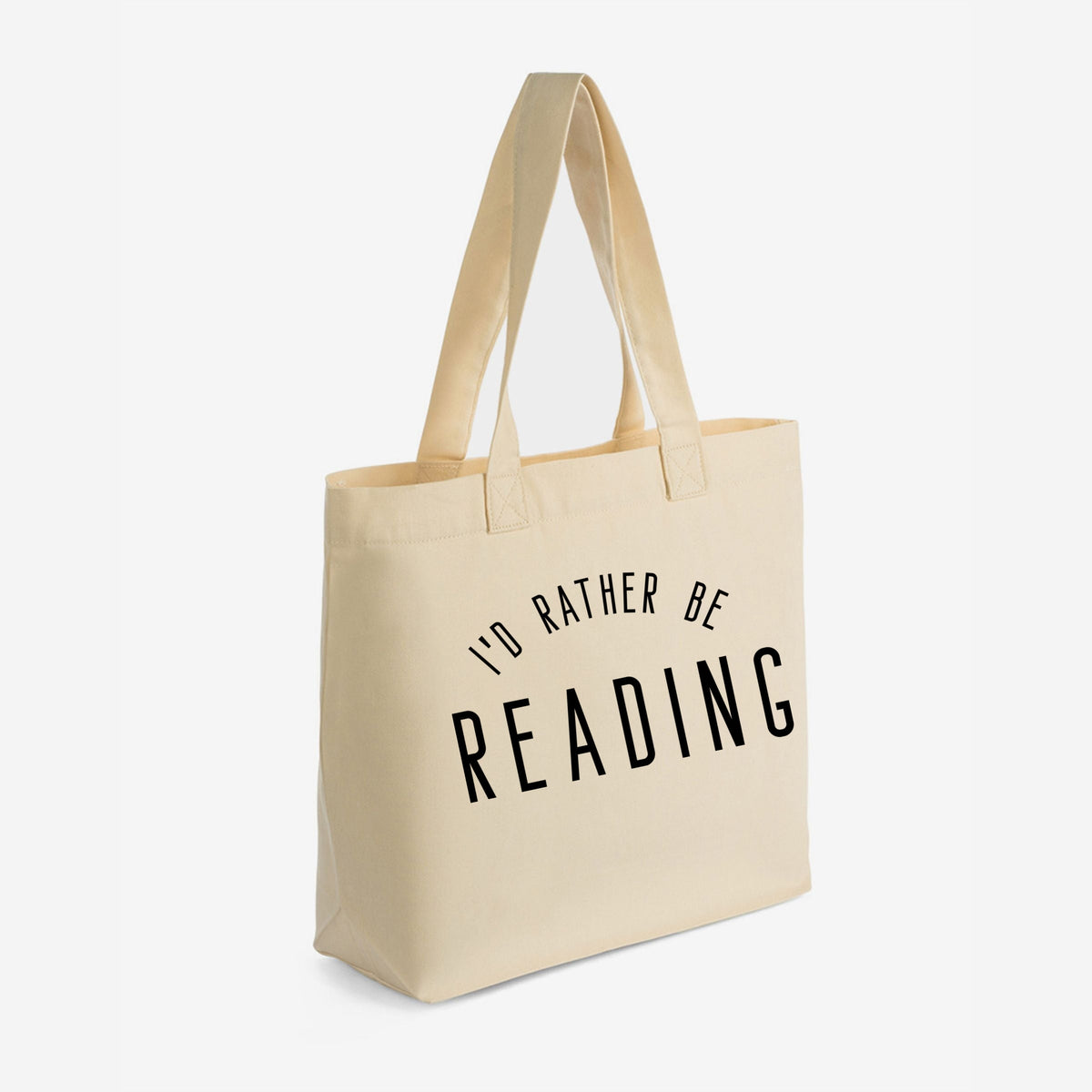I'd Rather Be Reading - Zippered Canvas Tote