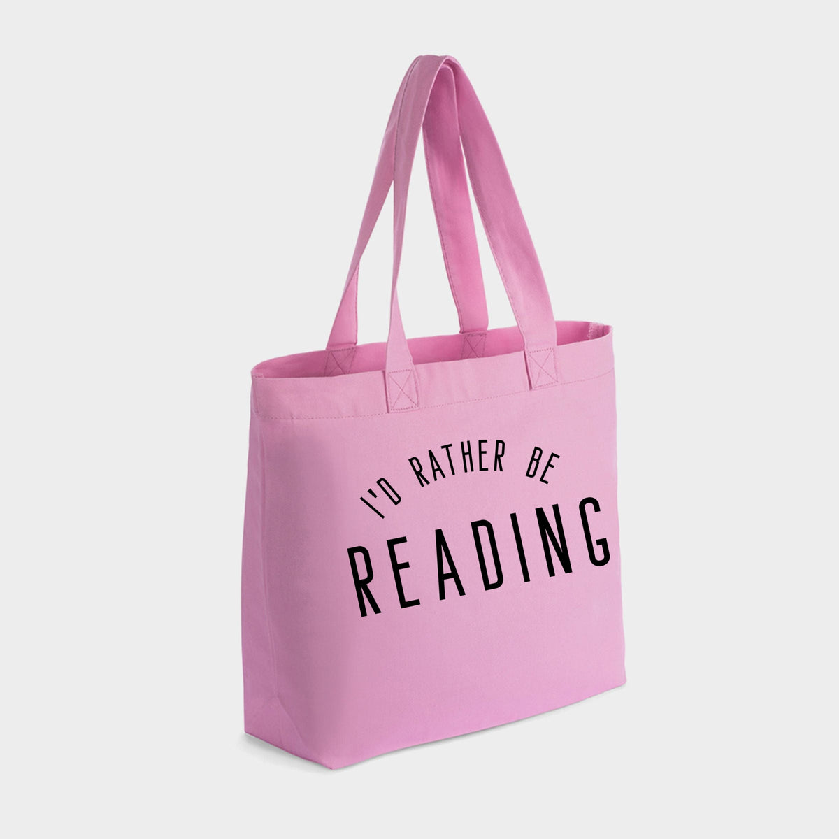 I'd Rather Be Reading - Zippered Canvas Tote