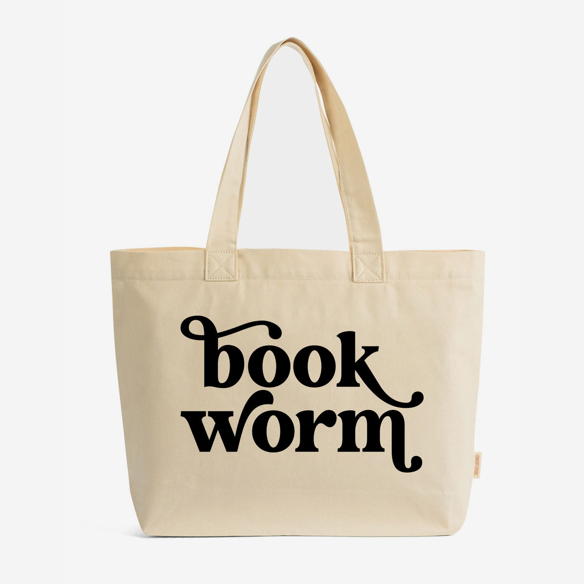 Book Worm - Zippered Canvas Tote