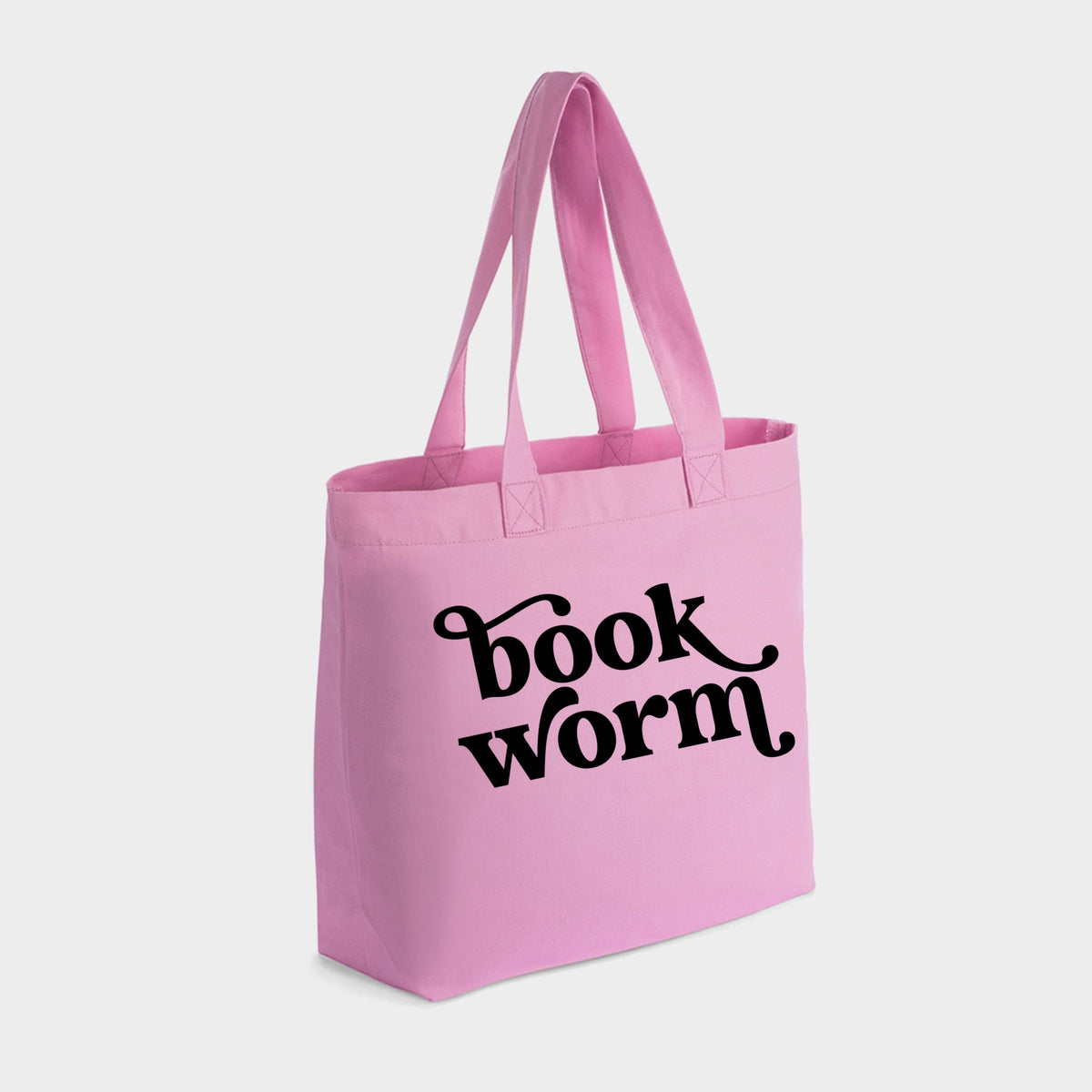 Book Worm - Zippered Canvas Tote