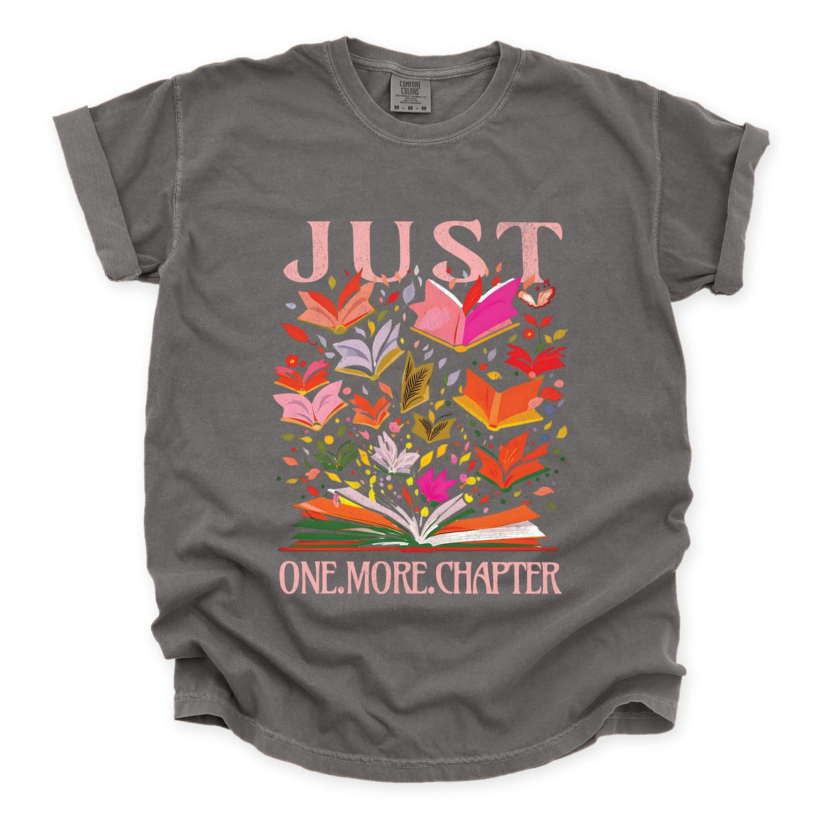 Just One More Chapter Books - Women's Garment Dyed Graphic T-Shirt