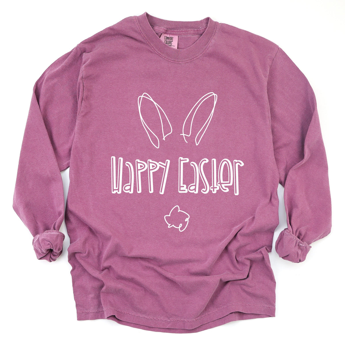 Happy Easter - Women's Garment Dyed Long Sleeve