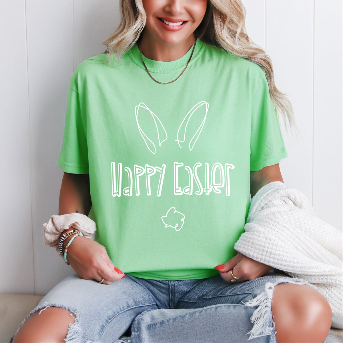 Happy Easter - Women's Garment Dyed Tee