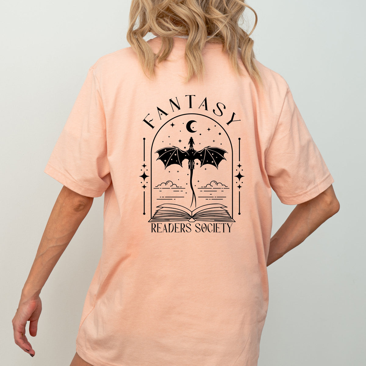 Fantasy Readers Society Front And Back Design - Women's Short Sleeve Graphic T-Shirt