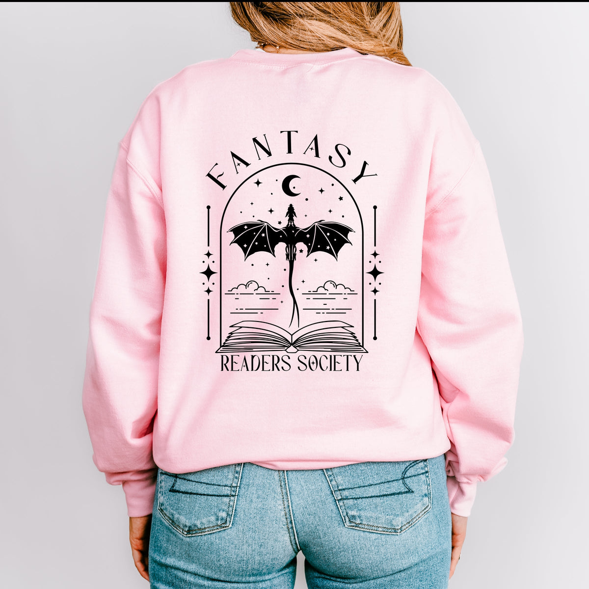 Fantasy Readers Society Front And Back Design -  Women's Graphic Sweatshirt