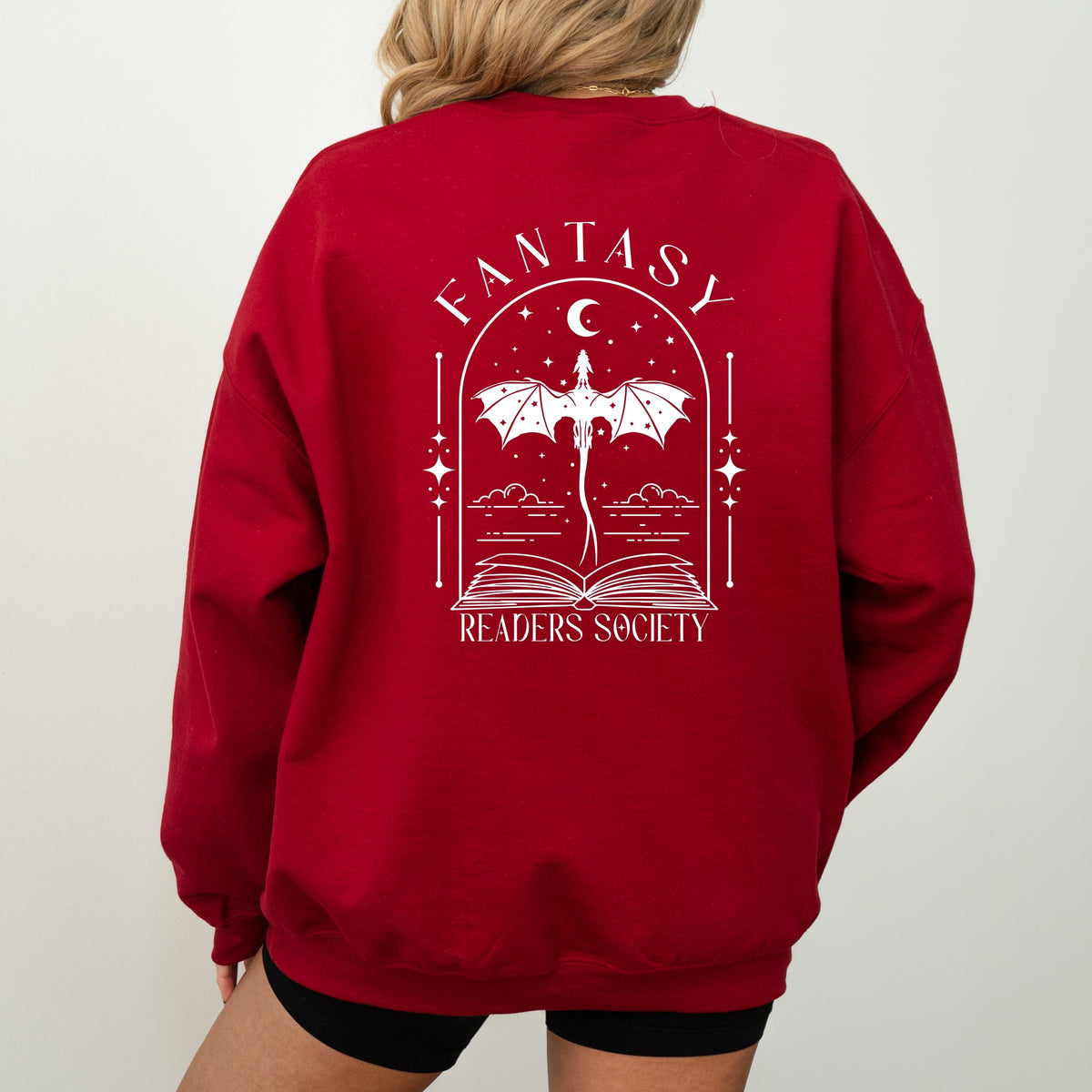 Fantasy Readers Society Front And Back Design -  Women's Graphic Sweatshirt