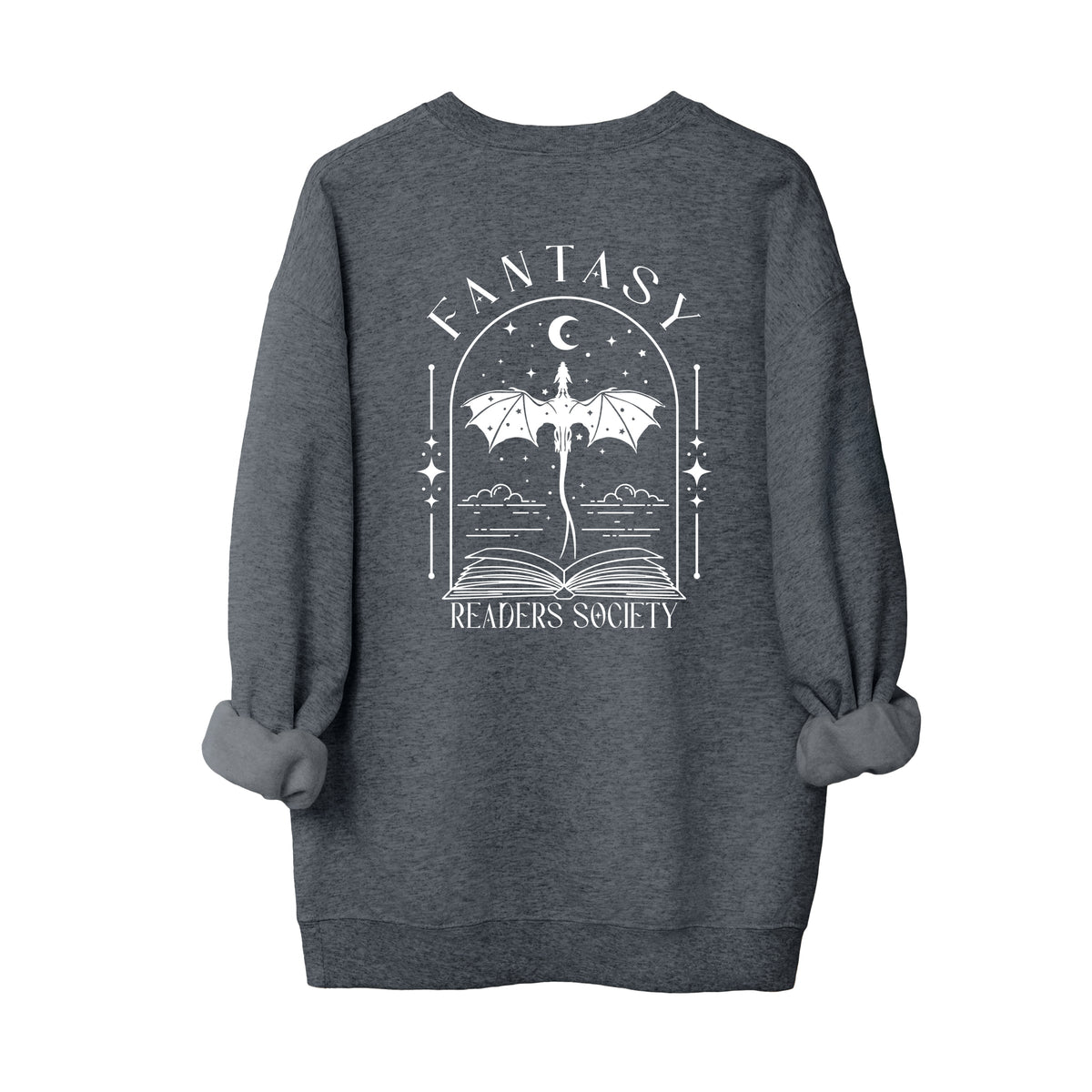 Fantasy Readers Society Front And Back Design -  Women's Graphic Sweatshirt