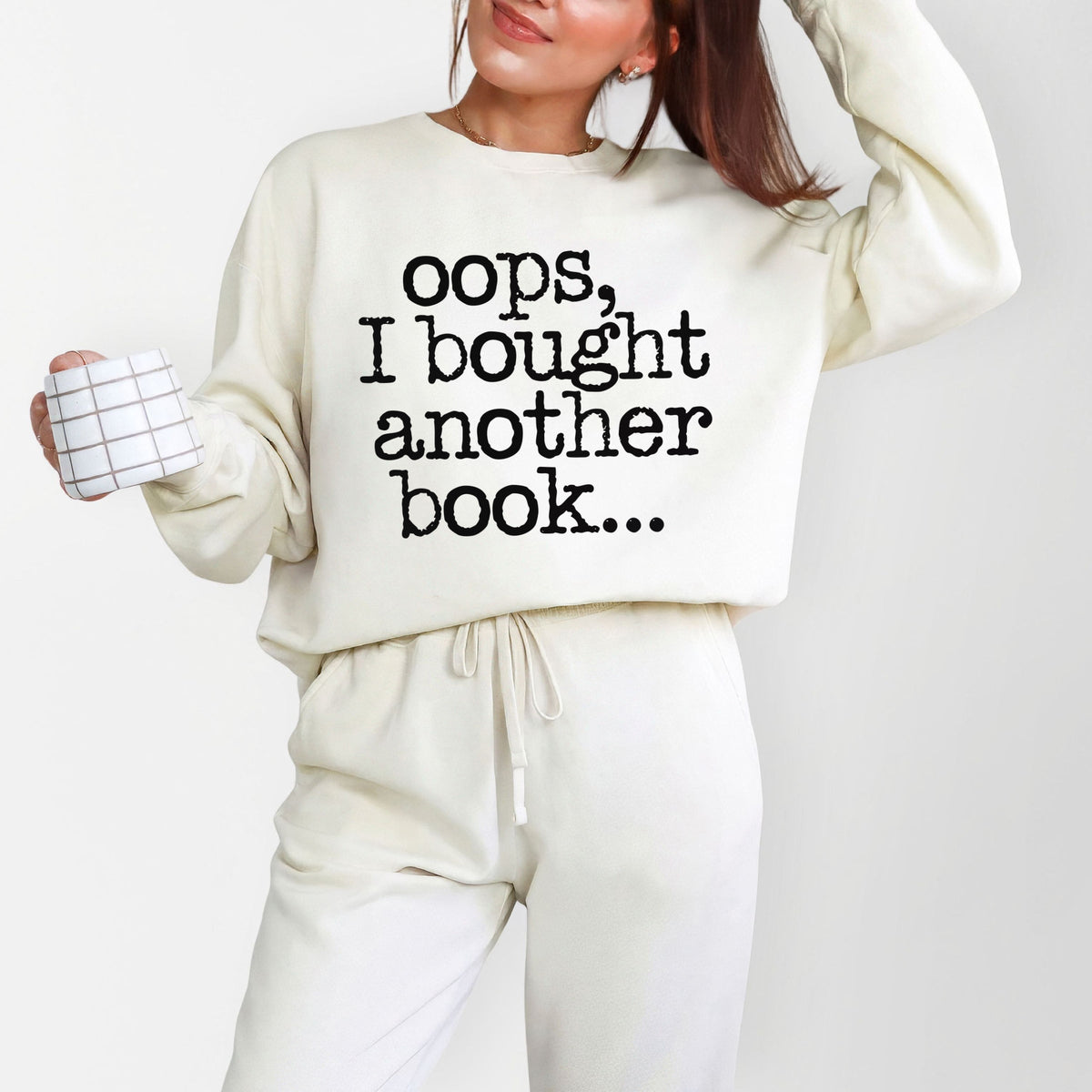 Oops I Bought Another Book - Women's Lightweight Garment Dyed Sweatshirt