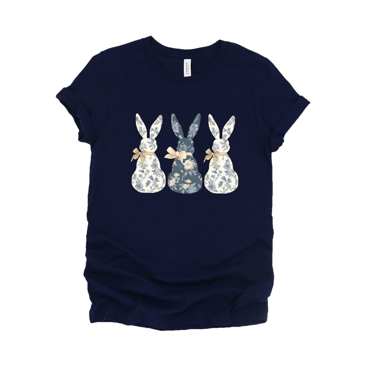 Three Blue Willow Bunnies - Women's Short Sleeve Graphic T-Shirt