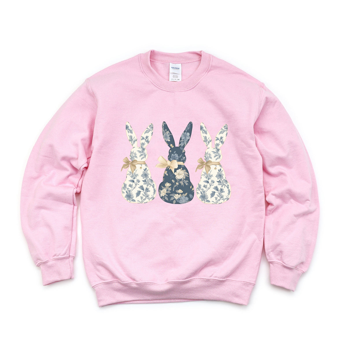 Three Blue Willow Bunnies - Women's Graphic Sweatshirt