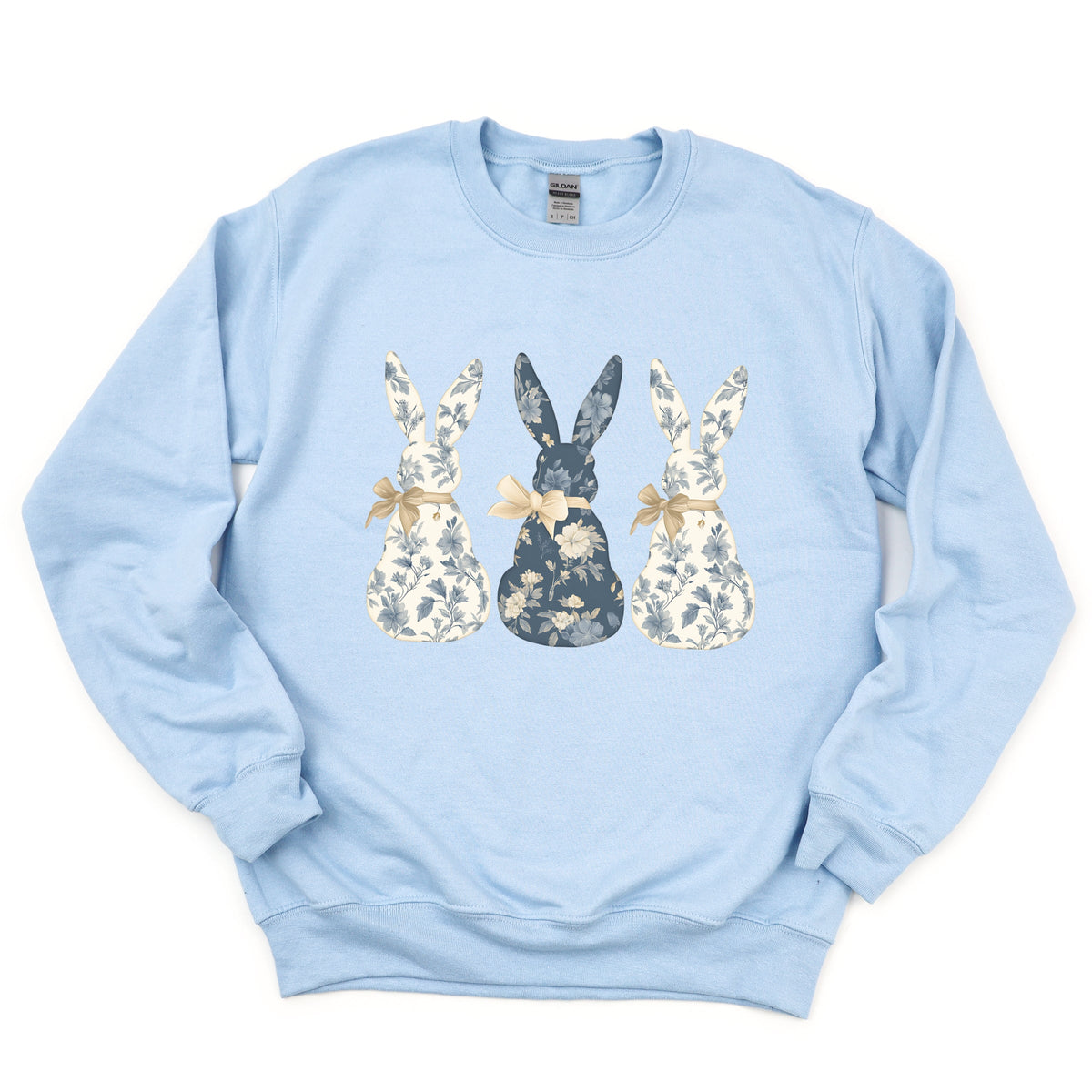 Three Blue Willow Bunnies - Women's Graphic Sweatshirt