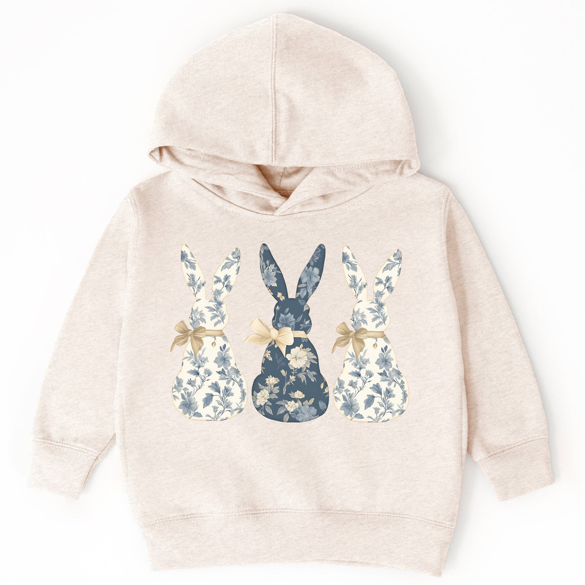 Three Blue Willow Bunnies - Toddler Hoodie