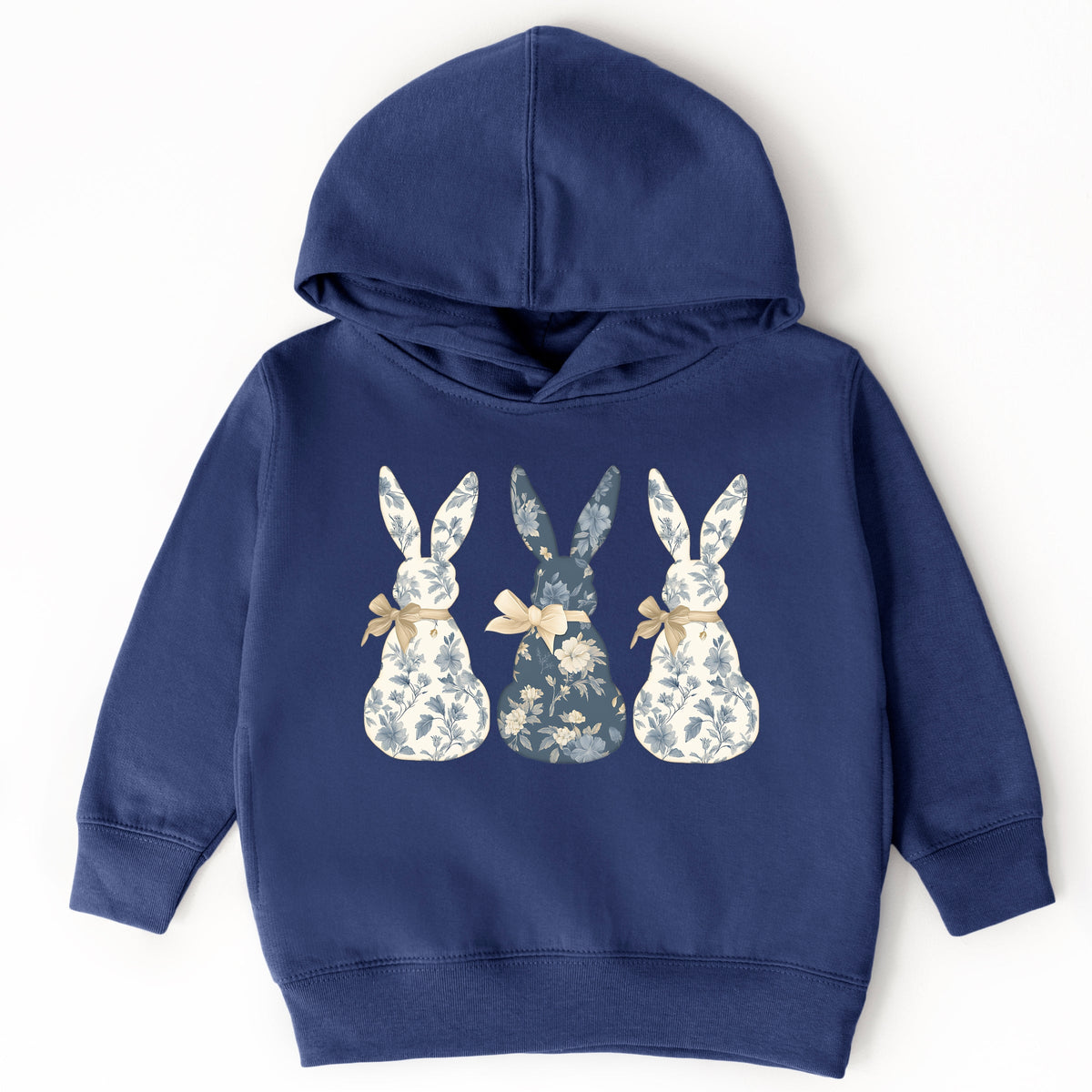 Three Blue Willow Bunnies - Toddler Hoodie