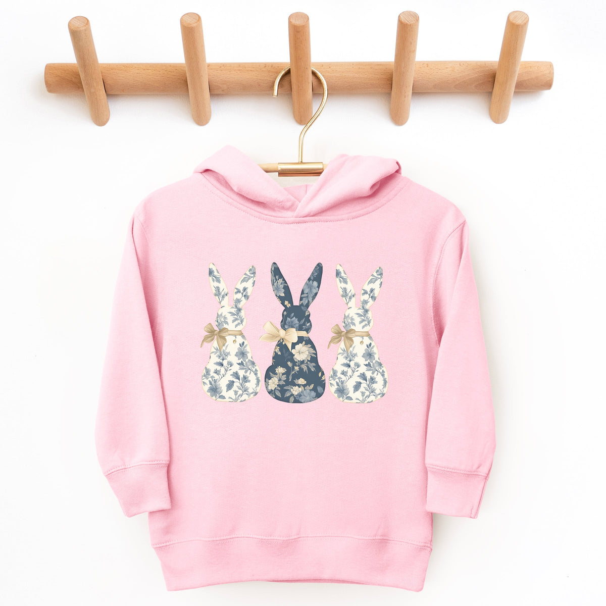 Three Blue Willow Bunnies - Toddler Hoodie