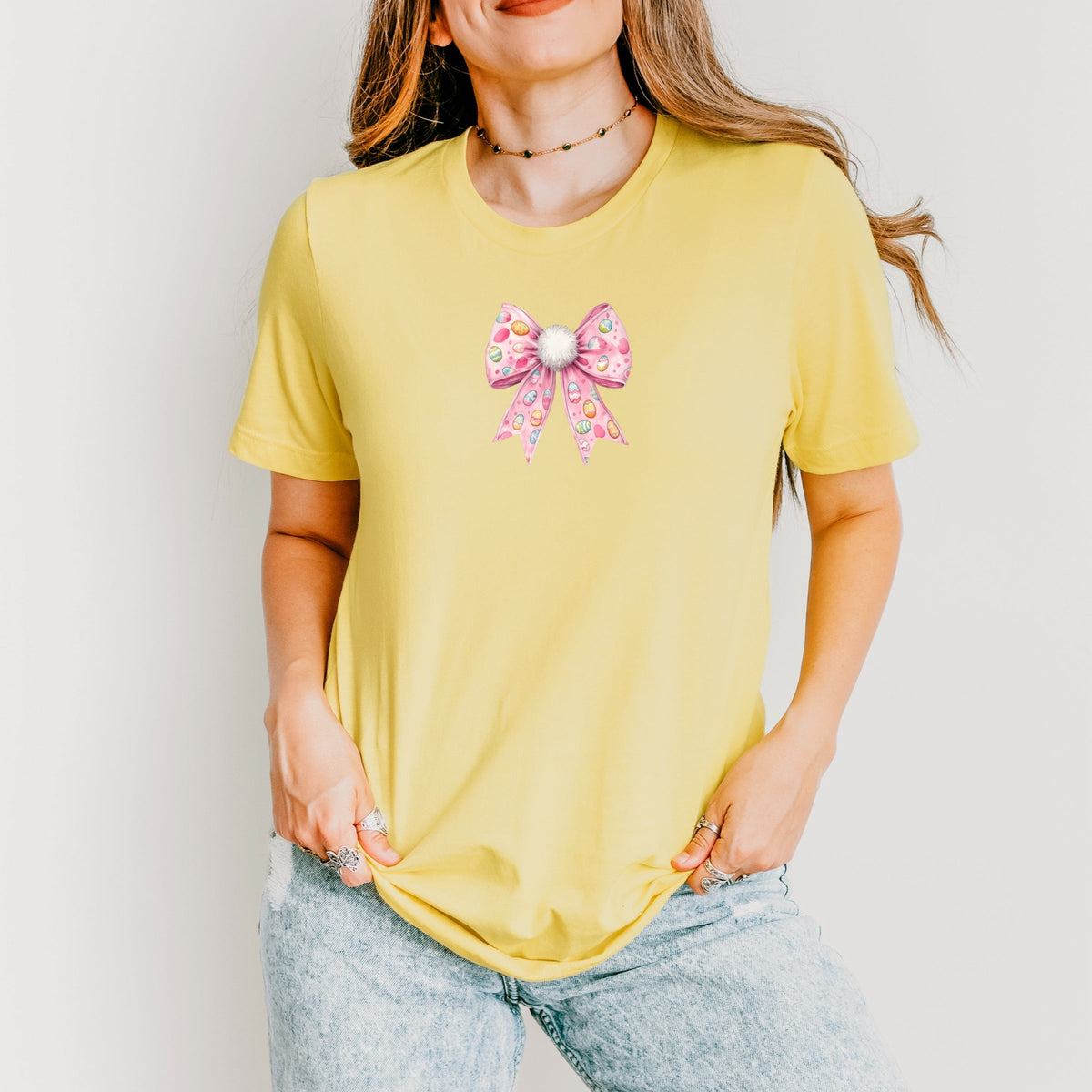 Easter Egg Bow Coquette - Women's Short Sleeve Graphic T-Shirt