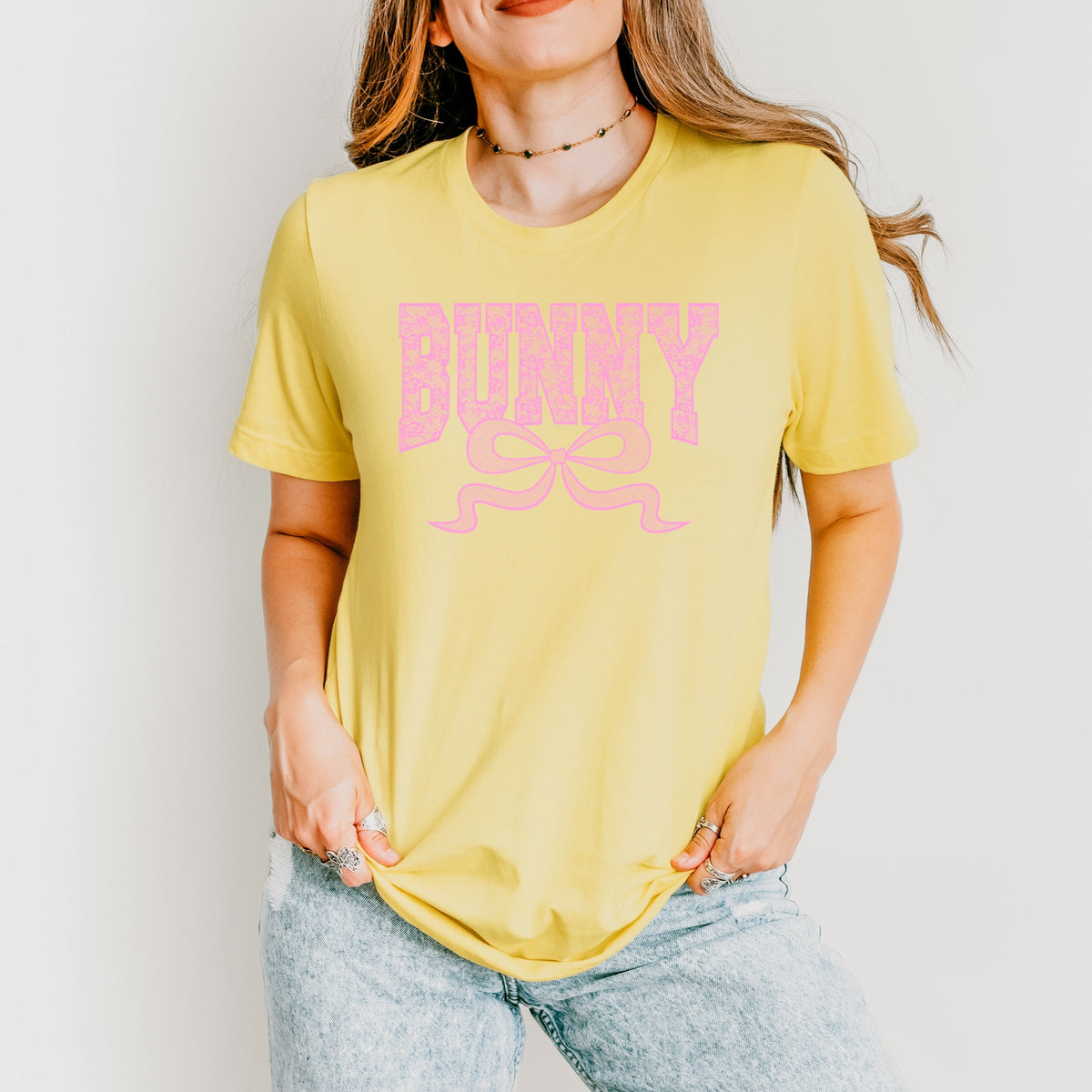 Bunny Pink Lace - Women's Short Sleeve Graphic T-Shirt