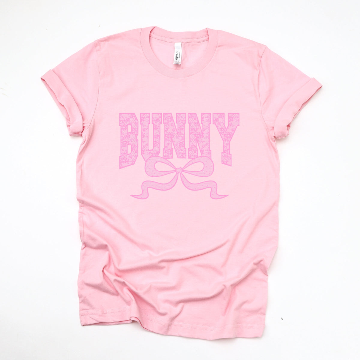 Bunny Pink Lace - Women's Short Sleeve Graphic T-Shirt