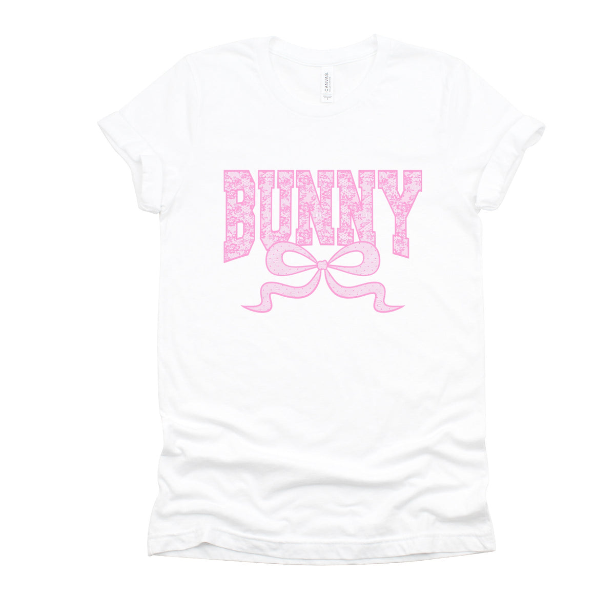 Bunny Pink Lace - Women's Short Sleeve Graphic T-Shirt