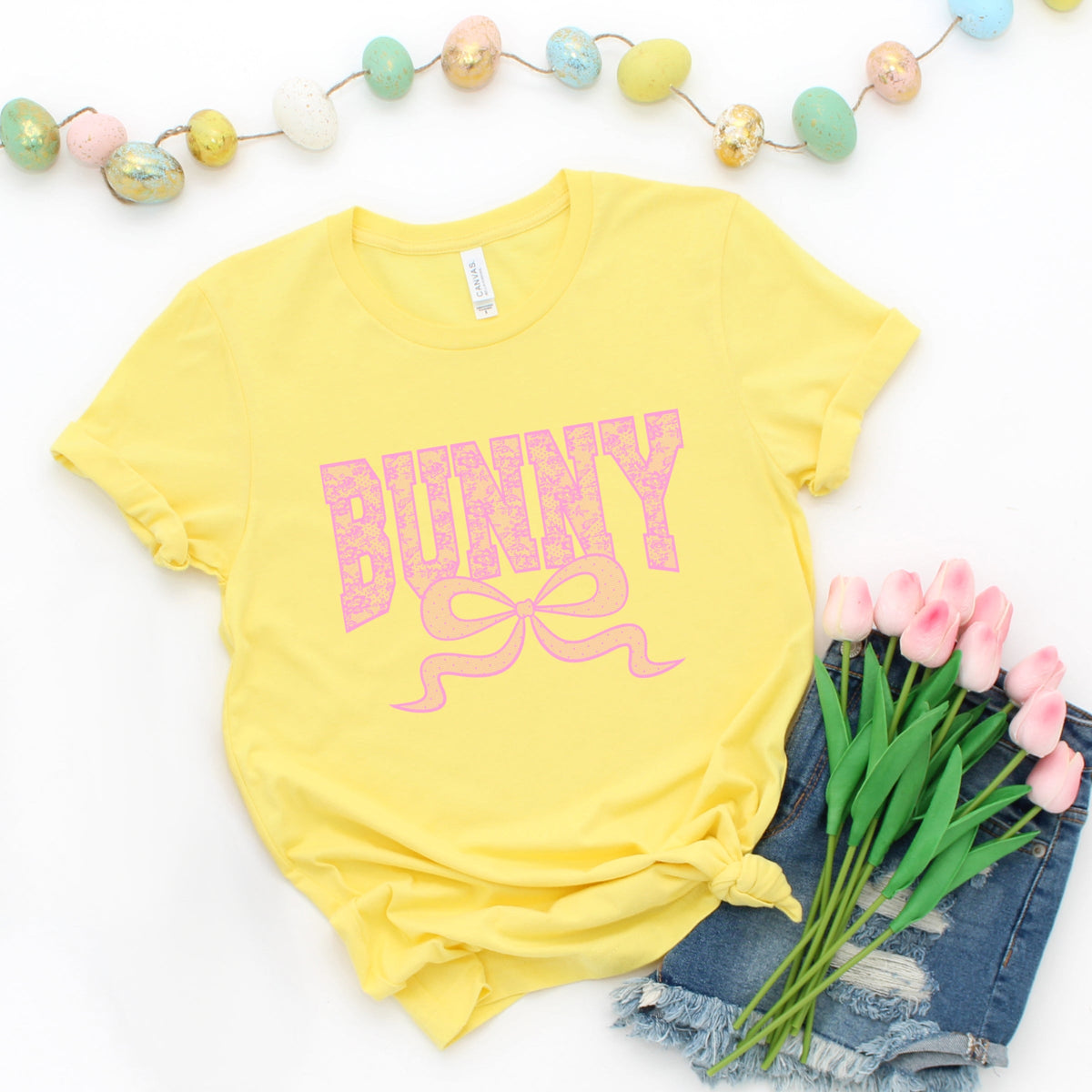 Bunny Pink Lace - Women's Short Sleeve Graphic T-Shirt