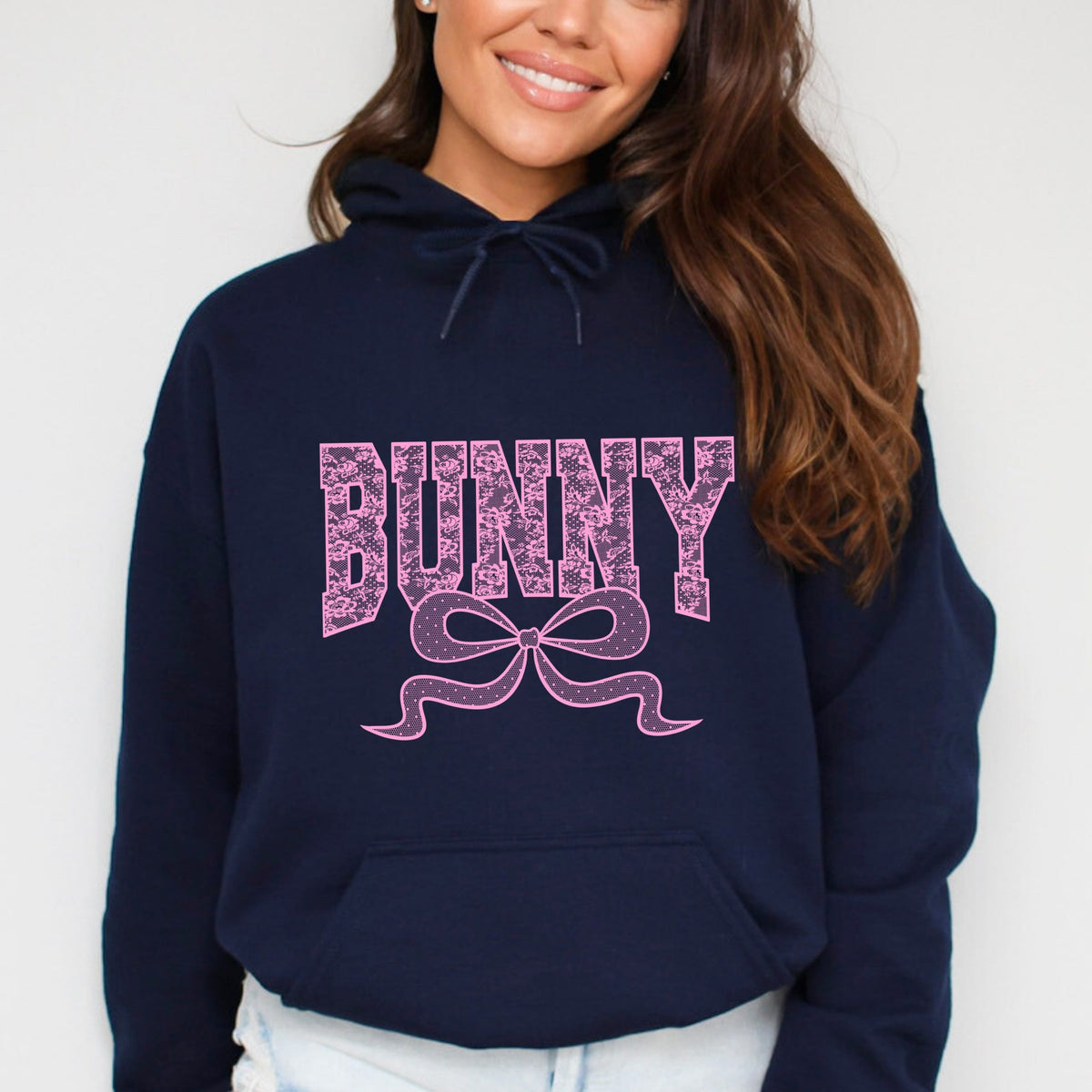 Bunny Pink Lace - Women's Graphic Hoodie