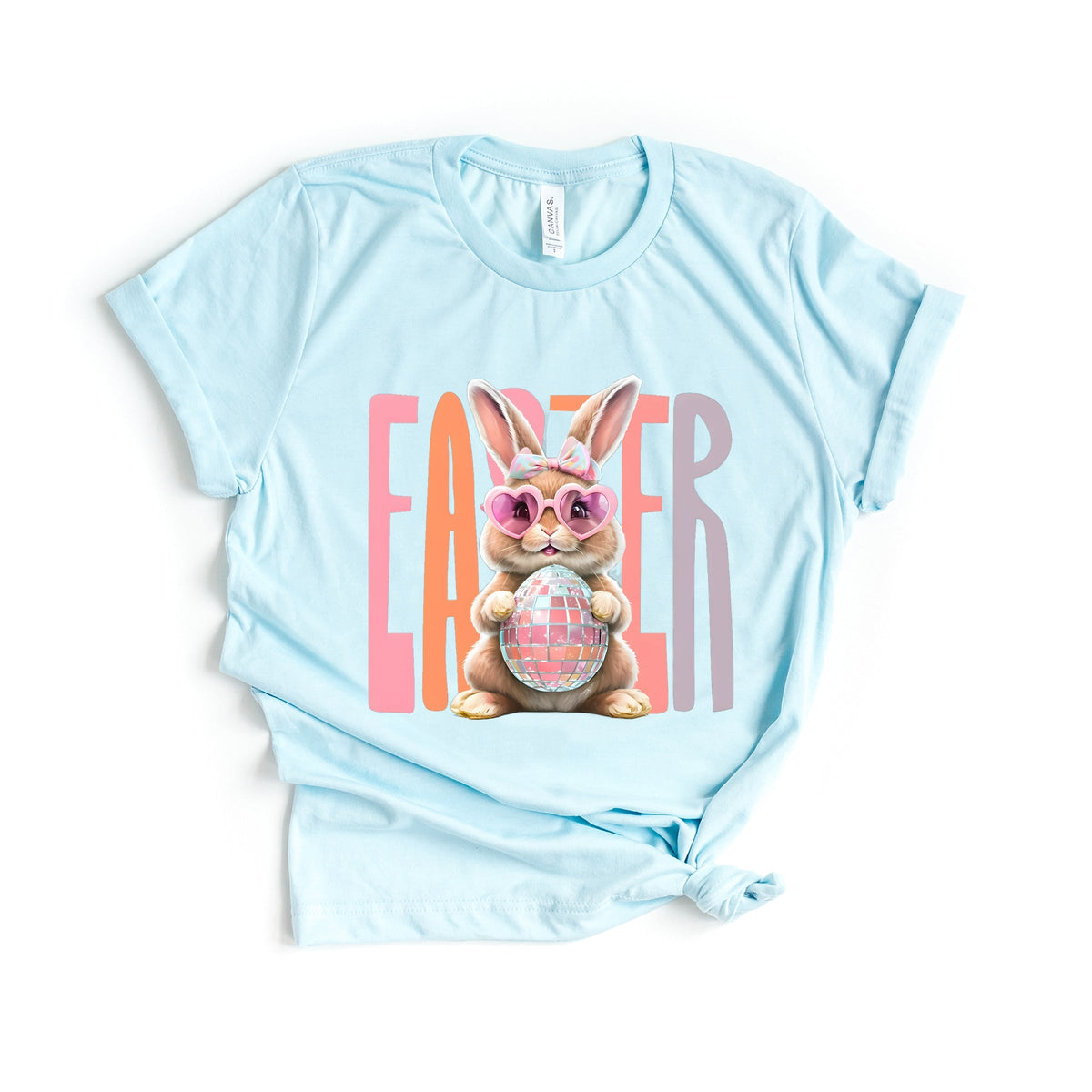 Easter Bunny Disco Ball - Women's Short Sleeve Graphic T-Shirt