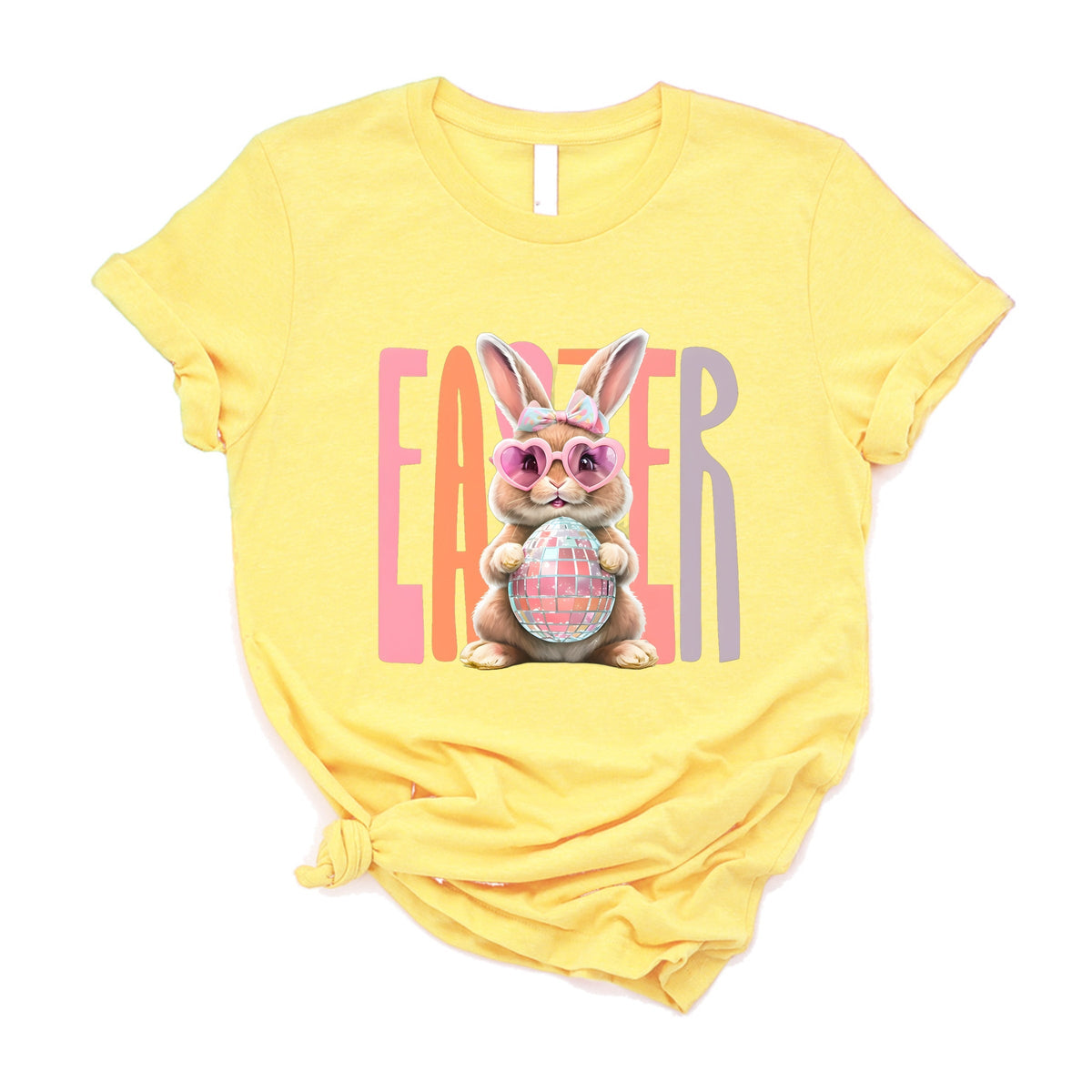 Easter Bunny Disco Ball - Women's Short Sleeve Graphic T-Shirt