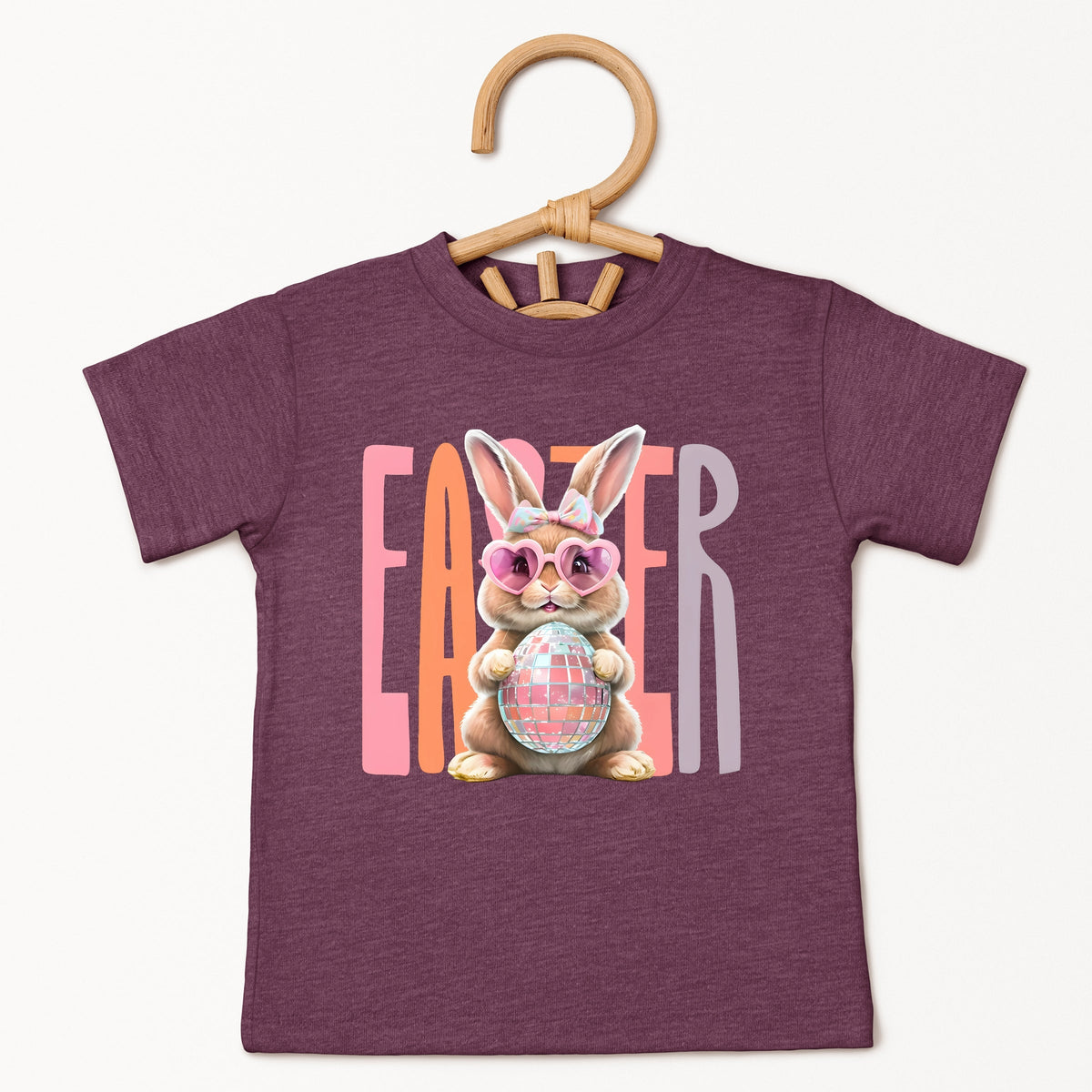 Easter Bunny Disco Ball - Toddler Short Sleeve Graphic T-Shirt