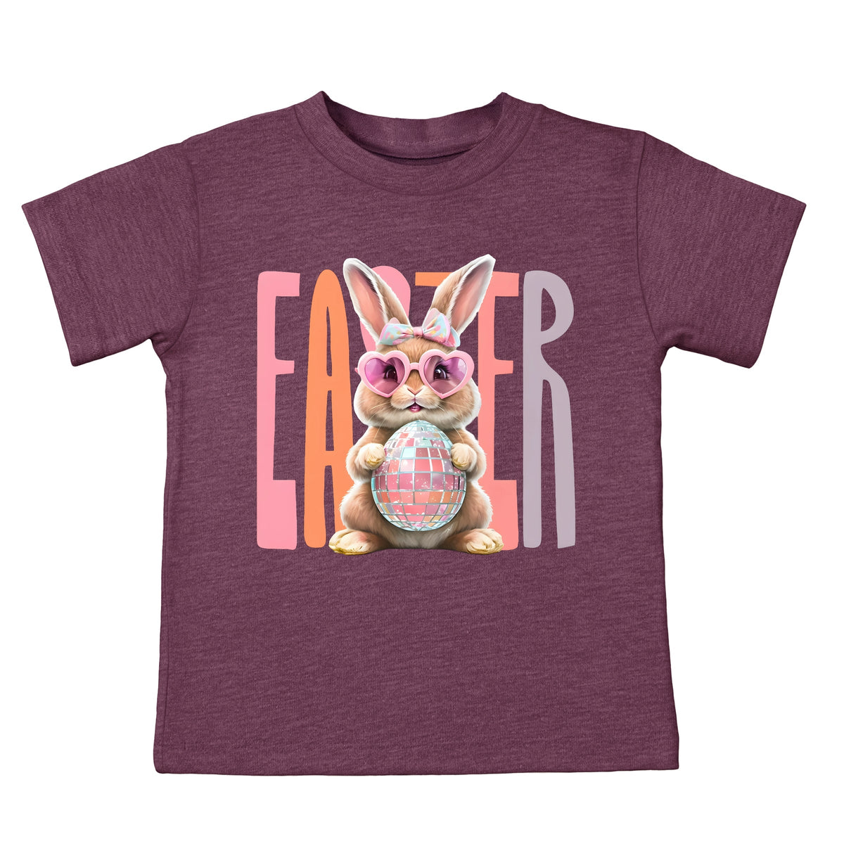 Easter Bunny Disco Ball - Toddler Short Sleeve Graphic T-Shirt