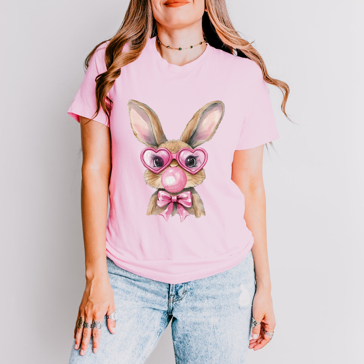 Bunny Sunglasses Bubblegum - Women's Short Sleeve Graphic T-Shirt