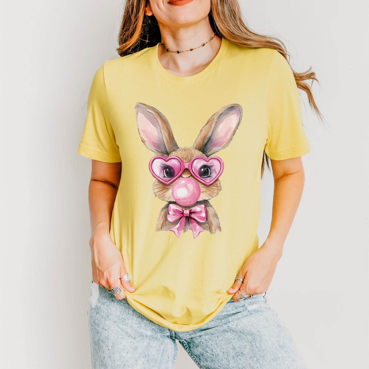 Bunny Sunglasses Bubblegum - Women's Short Sleeve Graphic T-Shirt