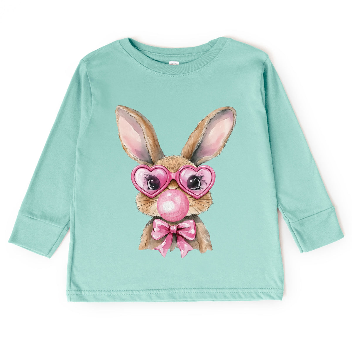 Bunny Sunglasses Bubblegum - Toddler Long Sleeve Graphic Tee
